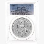 2018 Серебряная монета Звери Королевы Единорог 2 унции (Unicorn) MS-67 PCGS