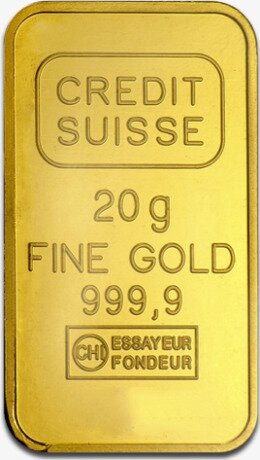 Золотой слиток 20г Credit Suisse