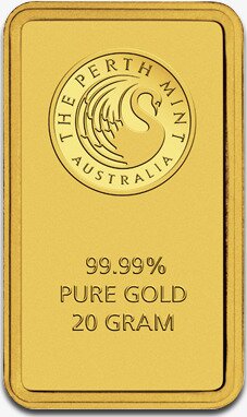 Золотой слиток Пертского монетного двора 20г (Perth Mint)