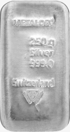 250g Lingote de Plata | Metalor