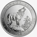 Серебряная монета Канадский Серый Волк 3/4 унции 2015 (Canadian Grey Wolf)