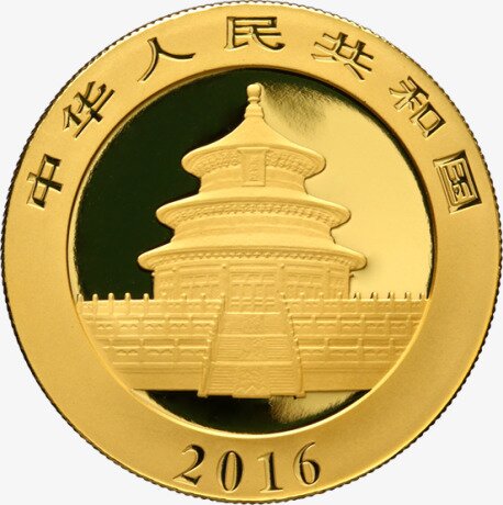 Золотая монета Китайская Панда 30г 2016 (China Panda)
