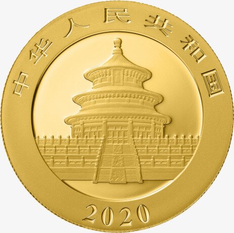 Panda Cinese d'oro 30 gr 2020