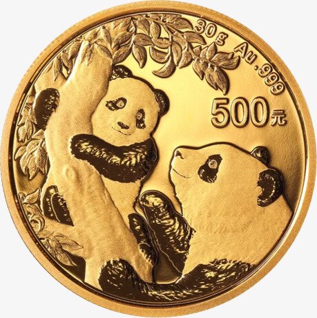 Panda Cinese d'oro 30 gr 2021