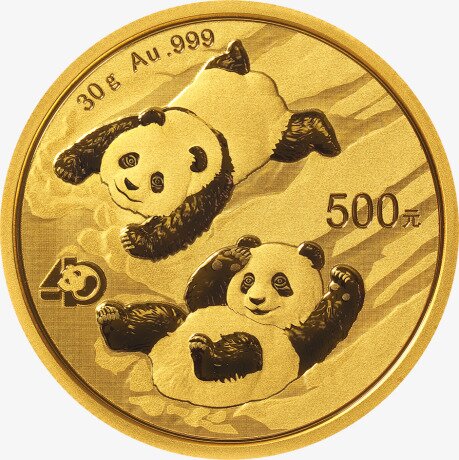 30g China Panda Gold Coin | Damaged