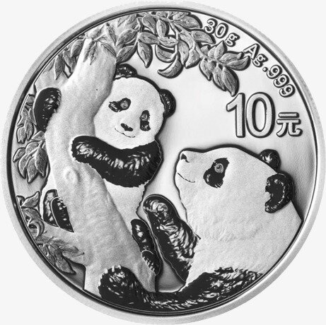 Серебряная монета Китайская Панда 30г 2021 (China Panda)