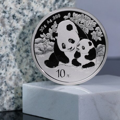 Серебряная монета Китайская Панда 30г 2024 (China Panda)