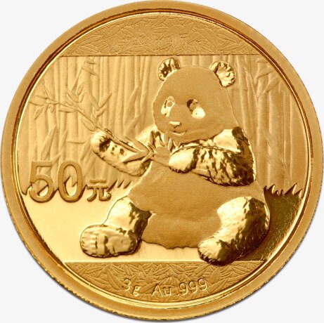 Золотая монета Китайская Панда 3 г 2017 (China Panda)