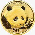 Золотая монета Китайская Панда 3 г 2018 (China Panda)