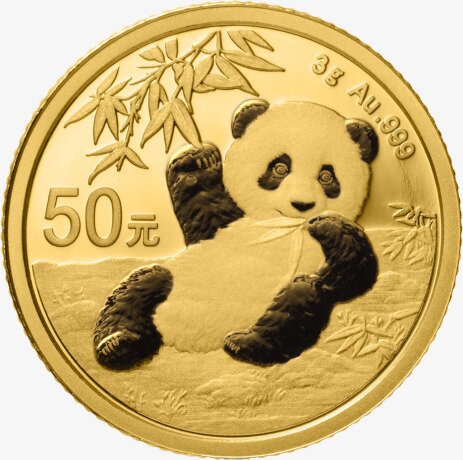 3 gr Panda Cinese d'oro (2020)