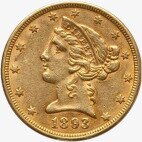 5 Dollari Liberty Mezza Aquila ''Liberty Head'' | Oro | 1795-1929