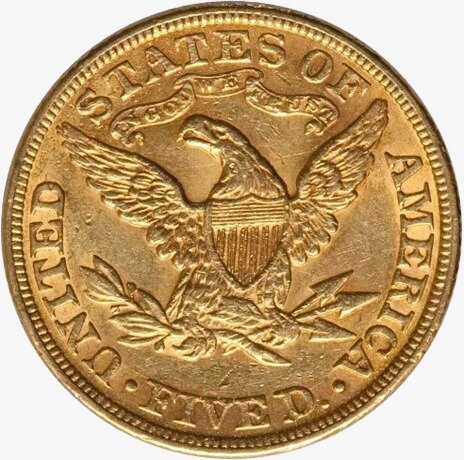 5 Dolarów "Liberty Head" Złota Moneta | 1795-1929