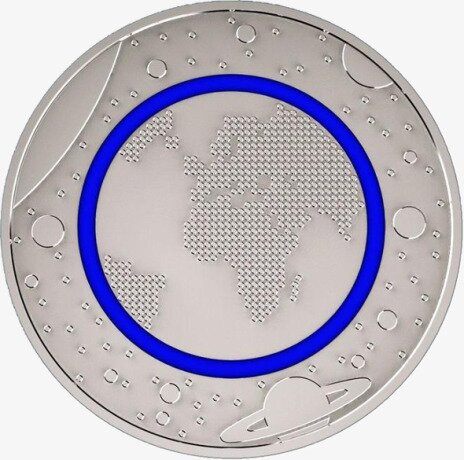 5 Euro Coin Blue Planet Polymer Ring | Cupronickel | 2016