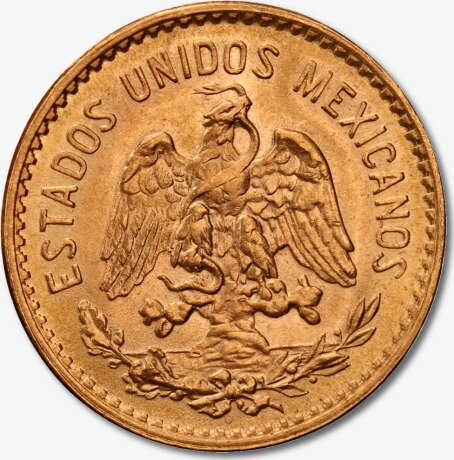 Золотая монета 5 Мексиканских Песо Идальго 1905 - 1955 (Mexican Pesos Hidalgo)