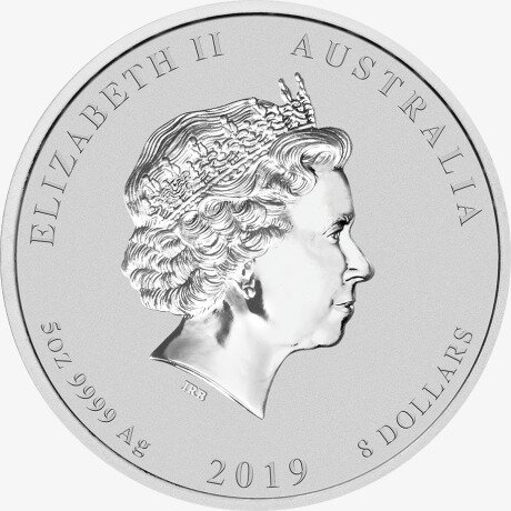 5 oz Lunar II Pig Silver Coin (2019)