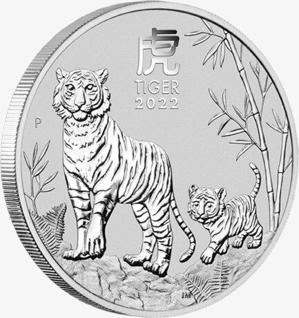 5 oz Lunar III Tiger Silbermünze | 2022