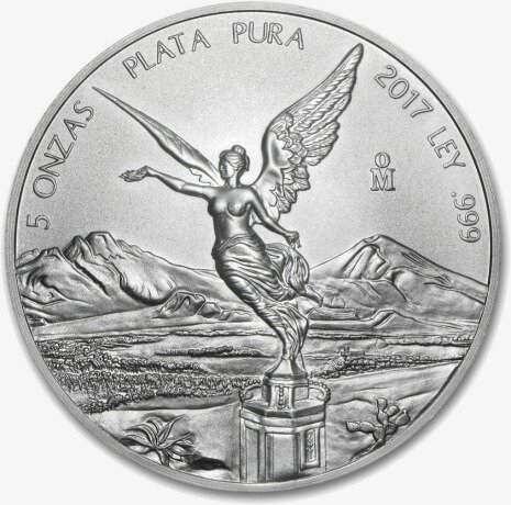 Серебряная монета Мексиканский Либертад 5 унций 2017 (Mexican Libertad)