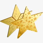 5 x 1g Tafelbarren Stern | CombiBarren | Gold | Glitzernde Sterne