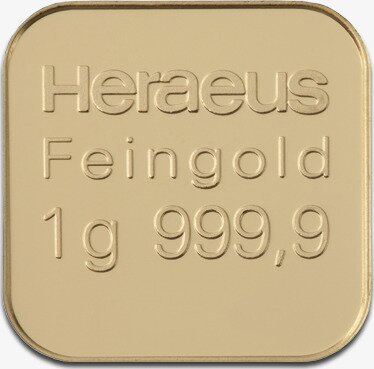 5 x 1g Goldbarren | Multicard | Heraeus