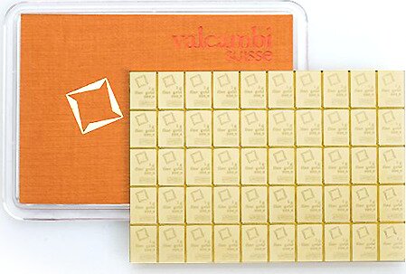 50 x 1g Tafelbarren | CombiBar® | Gold | Valcambi | Beschädigte Verpackung