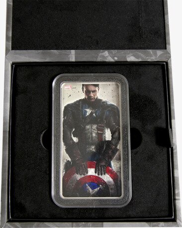 500g Captain America Lingotto d'argento | Marvel