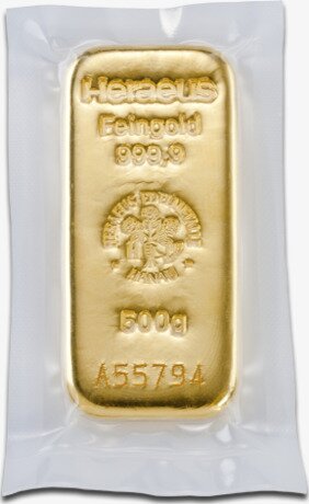 500g Gold Bar | Heraeus