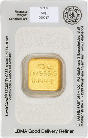 50g Lingote de Oro | C.Hafner