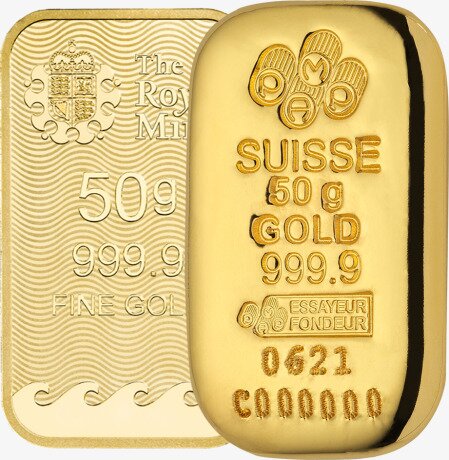 50g Gold Bar | Different Manufacturers