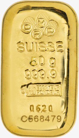Золотой слиток PAMP Suisse 50 г
