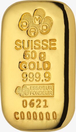 Золотой слиток PAMP Suisse 50 г