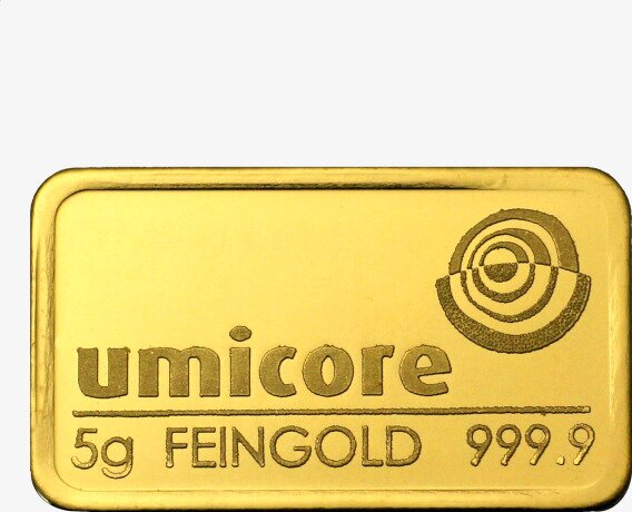 Золотой слиток 5г Umicore