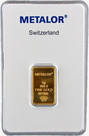 5g Metalor Goldbarren