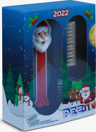 6 x 5g Lingotto d'Argento | Dispenser PEZ con Babbo Natale | PAMP