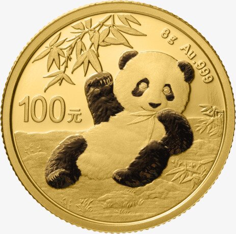 8g China Panda Goldmünze (2020)