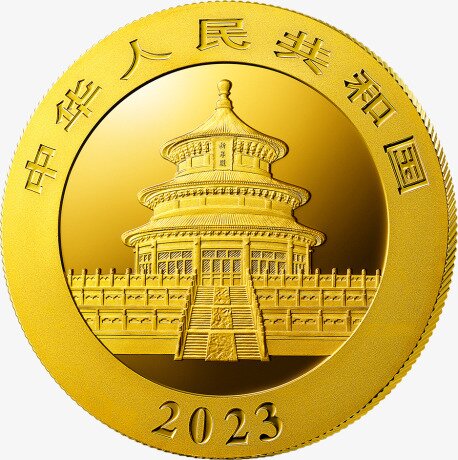 Золотая монета Китайская Панда 8 g 2023 (China Panda)