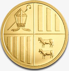 Золотая монета Андоррский Динер 1г 2012 (Andorra Diners)