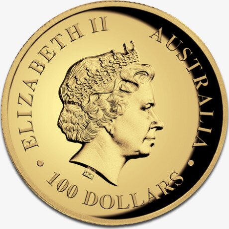 Золотая монета 1 Клиновидный Орел Австралия 2015 (Wedge-Tailed Eagle) High Relief