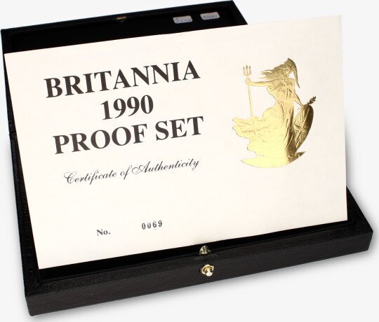 Британия Набор золотых монет 1990 Britannia Proof