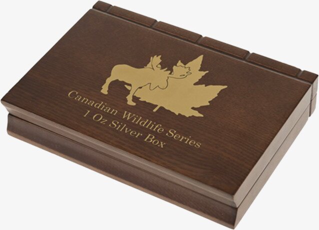 Cofanetto per Monete d'Argento Canadian Wildlife da 6 x 1 oz