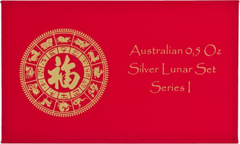 Kasetka na srebrne monety z serii Lunar I | 9 x 1/2 uncji