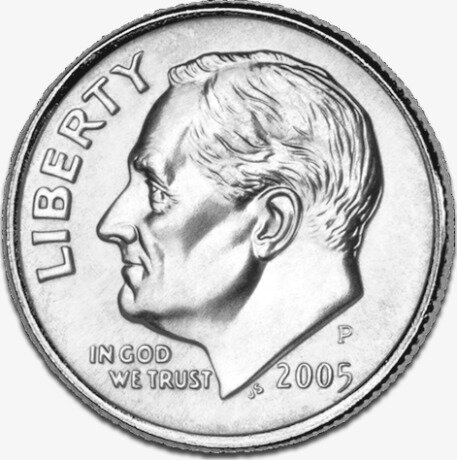 Серебряная монета Дайм Франклина Д. Рузвельта Разных лет (Dime Franklin D. Roosevelt)