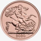 Золотая монета Двойной Соверен Елизаветы II 2020 (Sovereign)