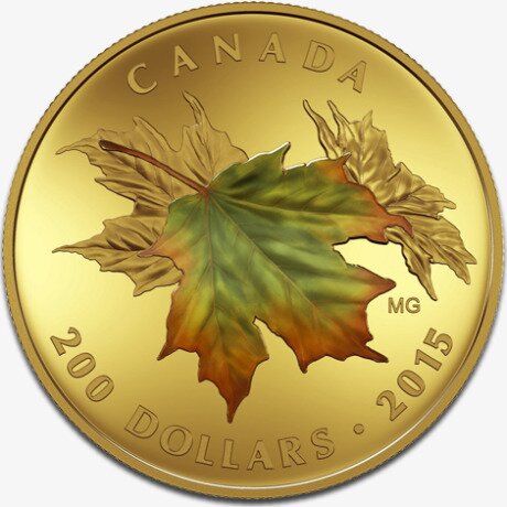 Gold Maple Leaf | 3 Coin Set | Alluring Maple Leaves of Fall | 2015