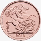 Золотая монета Соверен Елизаветы II 1/2 (Sovereign Elizabeth II) 2019