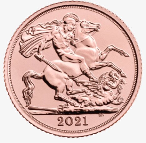 Pół Suwerena Elżbieta II Złota Moneta | 2021