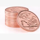 Золотая монета Соверен Елизаветы II 1/2 (Sovereign Elizabeth II) 2020