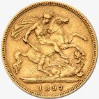 Золотая монета 1/2 Соверена Виктории (Sovereign Victoria) 1/2 разных лет