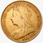 Pół Suwerena Królowa Wiktoria Złota Moneta | Mieszane Roczniki