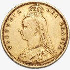 Золотая монета 1/2 Соверена Виктории Юбилейная 1887-1893 (Sovereign Victoria)