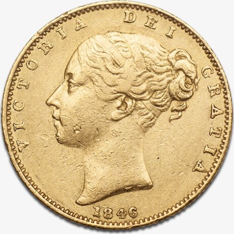 Золотая монета 1/2 Соверена Виктории (Sovereign Victoria) 1837-1887